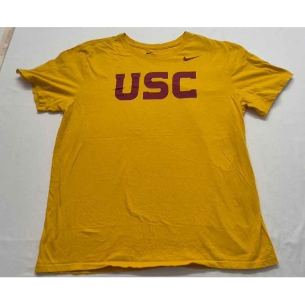 USC Trojans yellow Nike t-shirt XL maroon logo football game day school pride